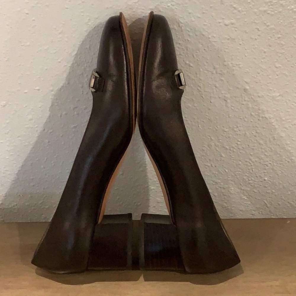 Authentic Salvatore Ferragamo luxury designer signature leather heels sz 7.5 M - Picture 4 of 10
